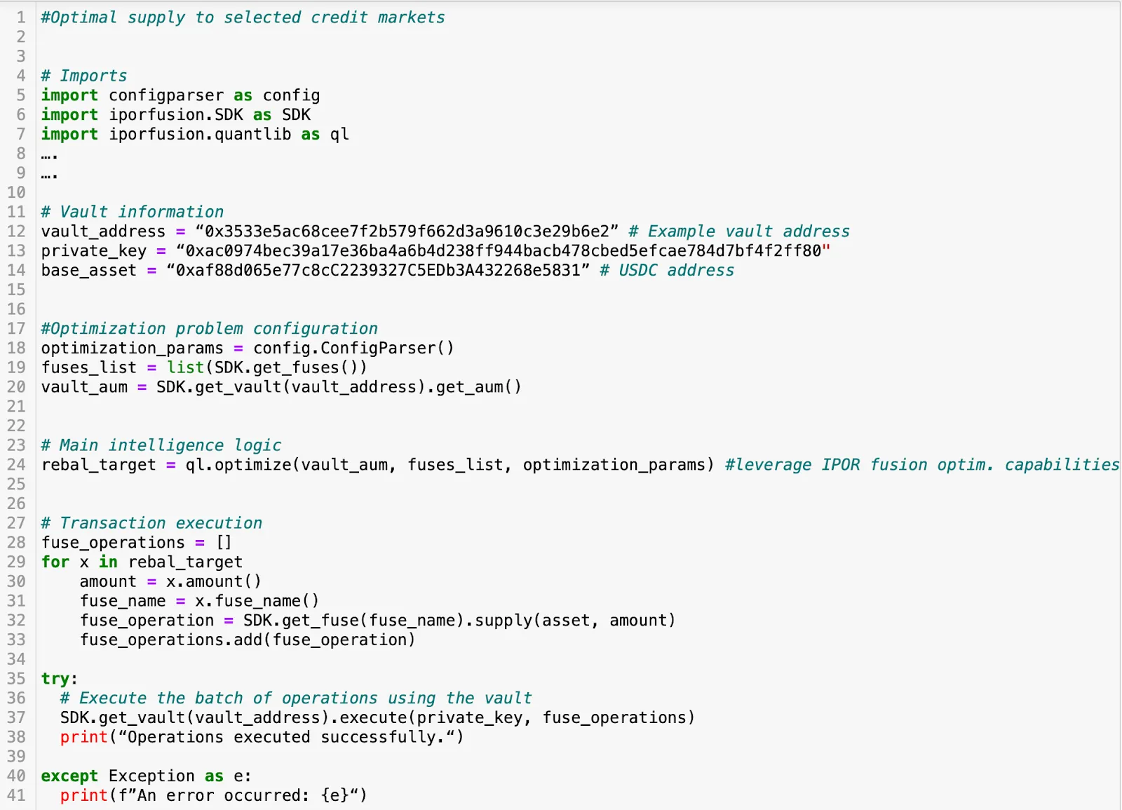 Intelligence layer implementation in a high-level programming language
